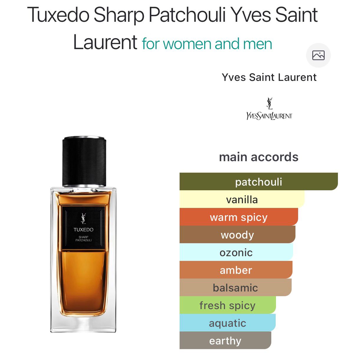 YSL Tuxedo Sharp Patchouli. Perfume Oil Impression