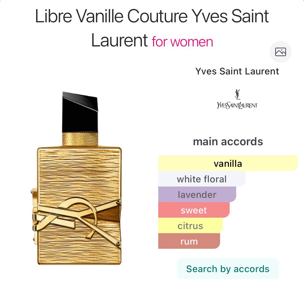 Libre Vanille couture - Perfume oil impression
