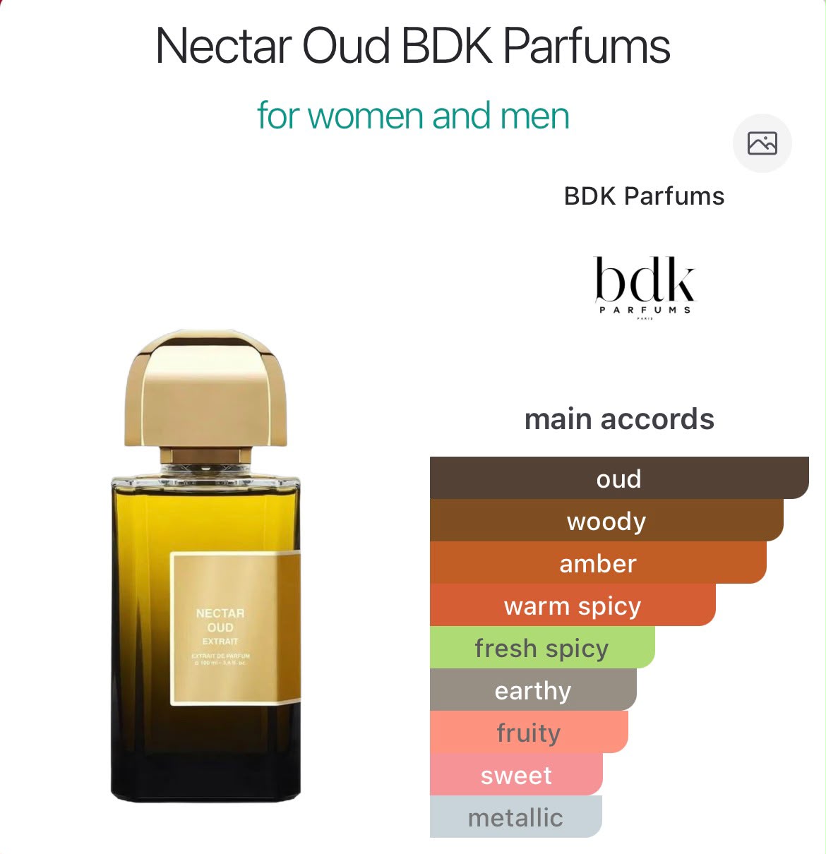 BDK Nectar oud - Perfume oil impression